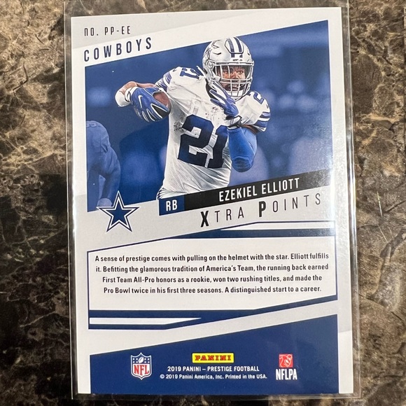 EZEKIEL ELLIOTT NFL CARD PRESTIGIOUS PROS 2019 COWBOYS DALLAS - Picture 2 of 2
